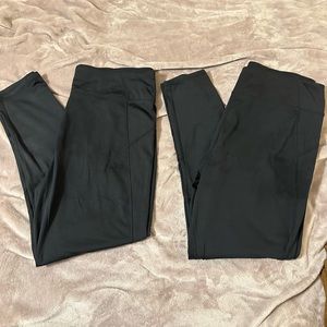 Plush warmth black leggings